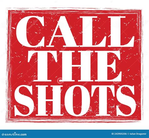 Call The Shots Text On Red Stamp Sign Stock Illustration