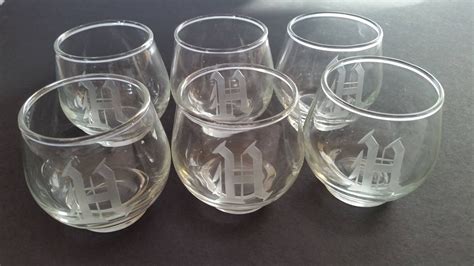 Vintage Cordial Glasses Set Of 6 Stemless Sherry Liqueur Etsy