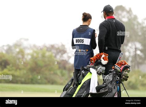 Orlando, Florida, USA. 17th Dec, 2023. Tiger Woods and Sam Woods during