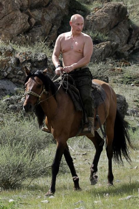 Shirtless Vladimir Putin Takes Dip In Icy Russian Lake For