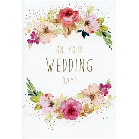 Congratulations on your wedding day and best wishes for a happy life together! it means so much to witness the joy of your wedding day. Pictura On Your Wedding Day Floral Frame Sara Miller ...