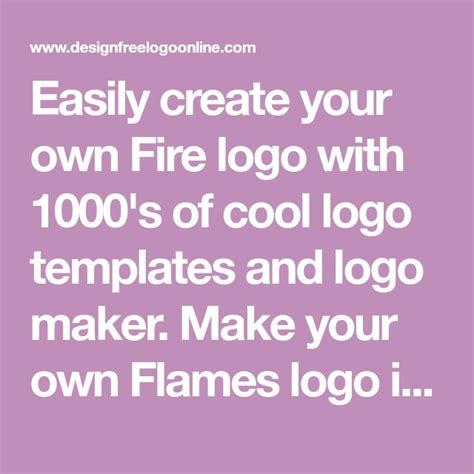 Thank you for using online logo maker! Free Fire Logo Maker - Flames Logo Design Template in 2020 ...