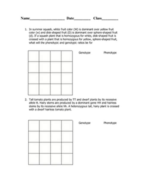 231 x 300 png 6 кб. Dihybrid Cross Worksheet by Goby's Lessons | Teachers Pay ...