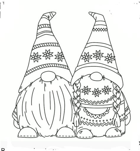 Christmas Gnome Coloring Page – Idalias Salon