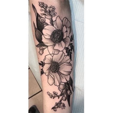 Anemone Flower Tattoo