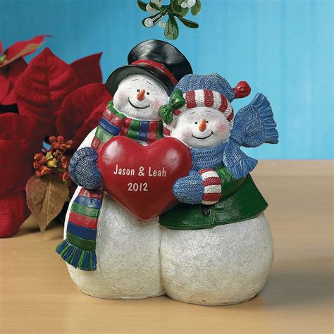 Snow Couple Sweethearts Christmas Ornaments To Make Snow Couple