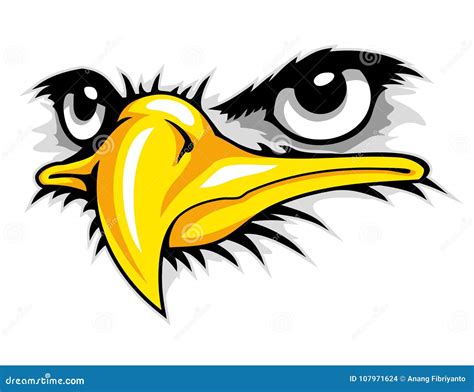 Bald Eagle Face Cartoon Mascot Can Use For Sport Logo Stock Vector