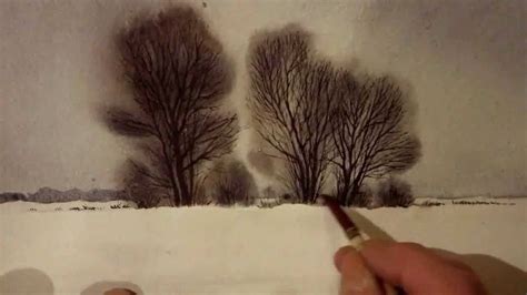 Scanian Winter A Watercolor By Erik Lundgren Youtube