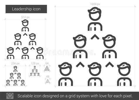 Leadership Line Icon Stock Vector Illustration Of Isolated 100290184