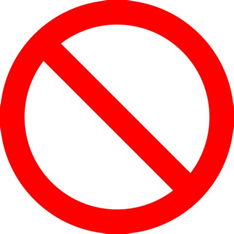 No Symbol Sign Clip Art Sign Stop Png Download 23842384 Free