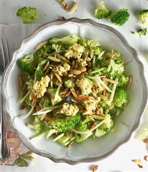 Enjoy this comfort food while its piping hot. Easy Broccoli Slaw with Ramen Noodles