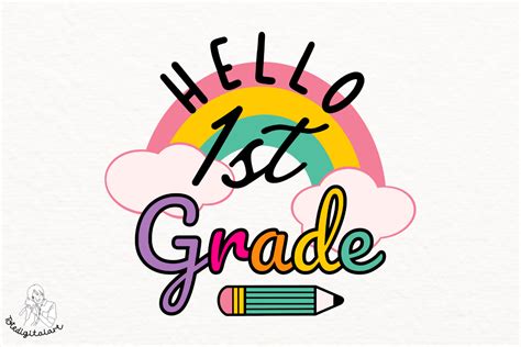 Hello 1st Grade Png Clipart Graphic By Totedigitalart · Creative Fabrica