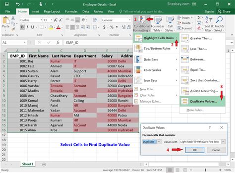 Find Duplicate Value In Excel Excel Tutorial