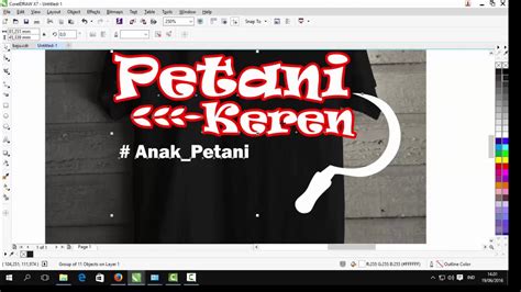 Membuat desain baju dengan corel draw - YouTube