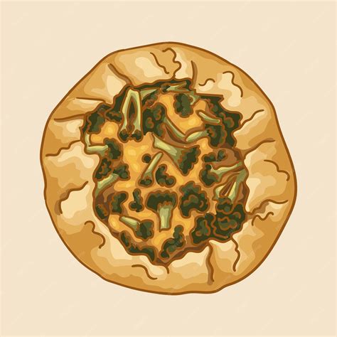 Premium Vector Broccoli And Cheese Galette Popular Types Of Galettes