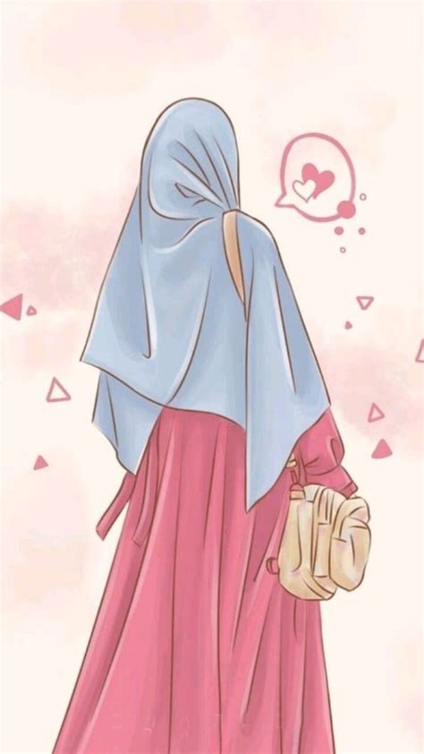 30 Gambar Kartun Muslimah Wanita Berhijab Paling Cantik