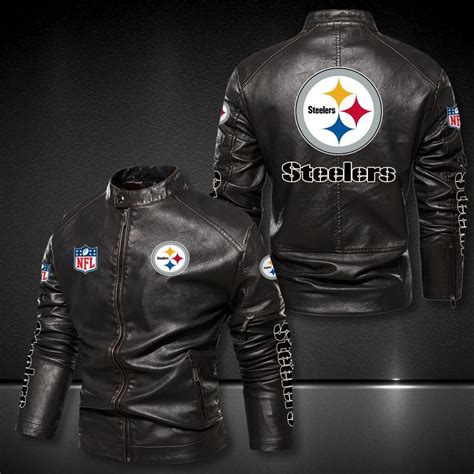 Pittsburgh Steelers Leather Jacket For Motorcycle Fans Jack Sport Shop
