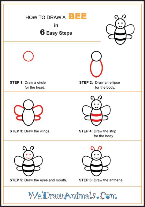 How To Draw A Bee For Kids