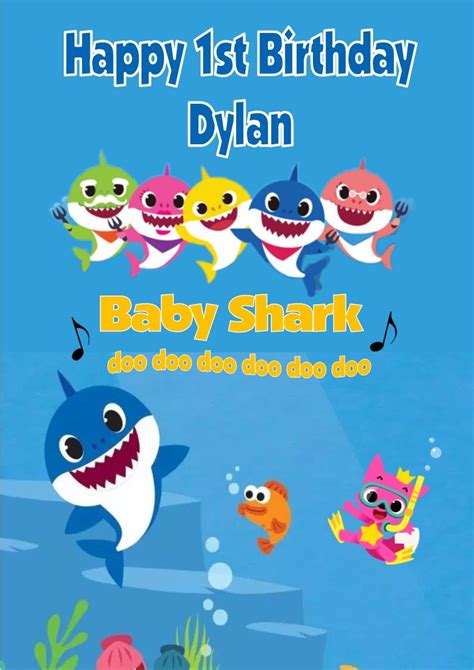 Baby Shark Birthday Card Printable Printable Birthday Cards