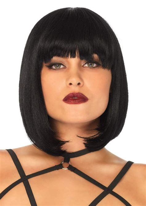 14 Short Natural Bob Wig With Bangs Black