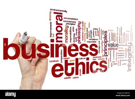 Business Ethics Concept Word Cloud Background Stock Photo Alamy