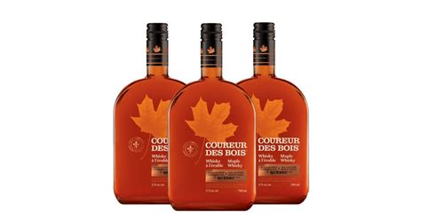 Lot De 3 Liqueurs De Whisky Canadien Au Sirop Dérable Coureur Des