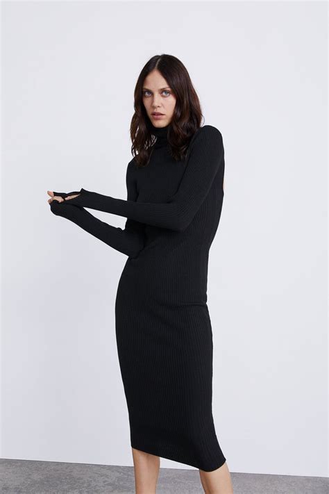 image 5 of long ribbed knit dress from zara ribbed knit dress long sleeve knit dress zara