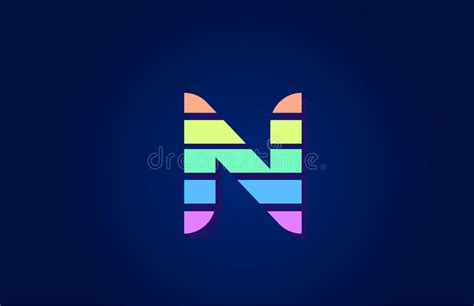 Design Of Colored Alphabet Letter N In For Company Logo Icon Design