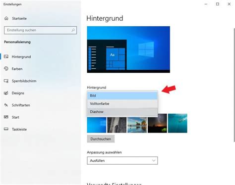 Windows 10 Hintergrund Wallpaper ändern Und Anpassen