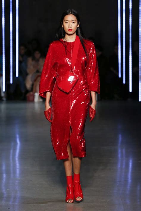Bright Red On The Runway For New York Fashion Week Fallwinter 2018