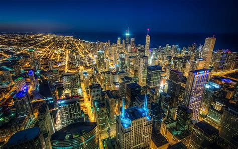 3440x1440px Free Download Hd Wallpaper Chicago Skyscrapers