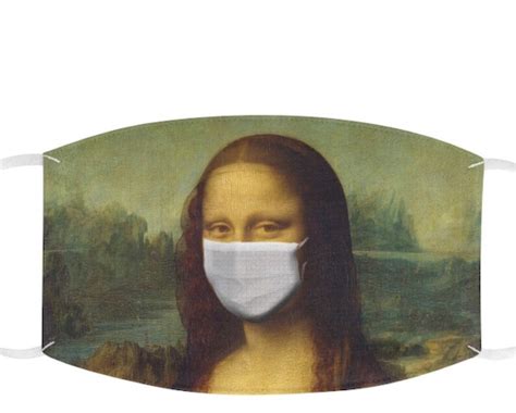 Mona Lisa Mask Soft Fabric Face Mask Reusable Washable Etsy