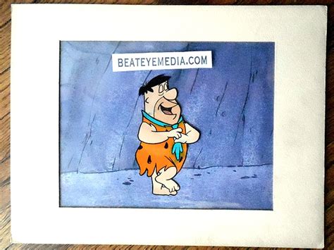 Fred Flintstone Cel Animation Artcartoonhanna Barbera In Beat Eye