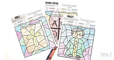 You can choose up to 3 colors. Catholic Color by Mass Item Coloring Pages | Sara J Creations