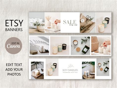 Etsy Banner Template Editable In Canva Diy Etsy Photo Cover Etsy