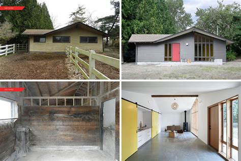 Before And After A Horse Stable Is Transformed Into Space For Living