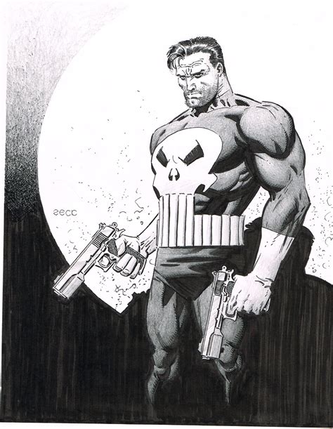 The Punisher In Peter Fisicos Mike Zeck Comic Art Gallery Room