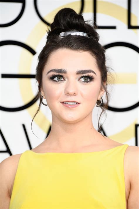 Maisie Williams Hair And Makeup At Golden Globes 2017 Red Carpet