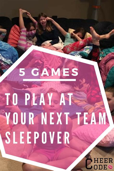 5 Games To Play At Your Next Team Sleepover Team Bonding Games Cheerleading Team Bonding