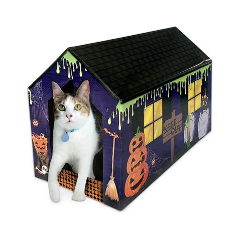 Acc Halloween Cat House And Cat Scratcher W Bonus Catnip Included