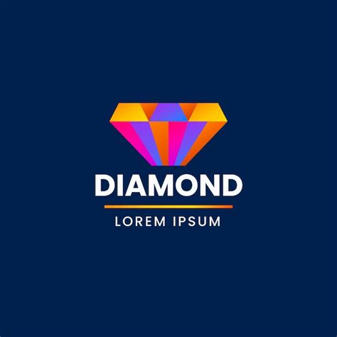 Logotipo Elegante Diamante Vetor Premium