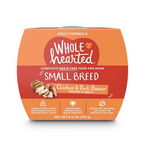 35% off your first repeat delivery. WholeHearted Grain Free Small Breed Chicken and Duck ...