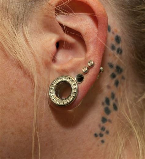 Awesome Stretched Lobe Piercings For Women
