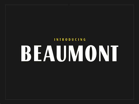 Beaumont By Jonny Gibson On Dribbble