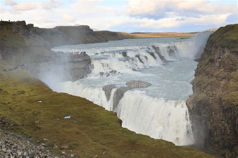 The Famous Gullfoss Waterfall In Iceland Stock Image Image Of