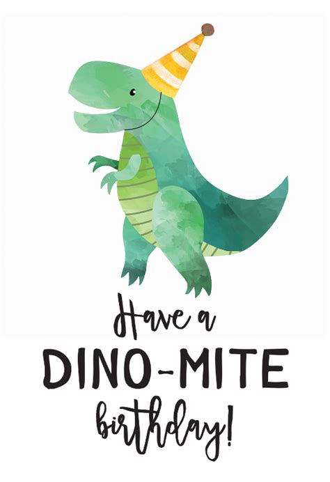 Free Printable Dinosaur Card
