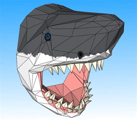 Papermau Decorative Shark Head Paper Model By Longbow And Leo Aguiar