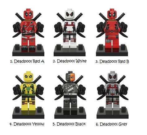 Deadpool Lego Minifigure Marvel Avengers Super Heroes Minifigures Kids