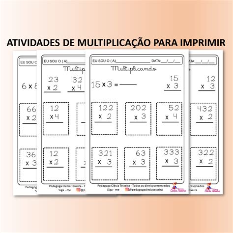 Atividades De Multiplica O Ano Para Imprimir Verloop Io