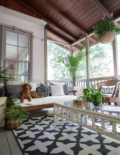 9 Essentials For A Stylish Cozy Screened Porch Deeplysouthernhome
